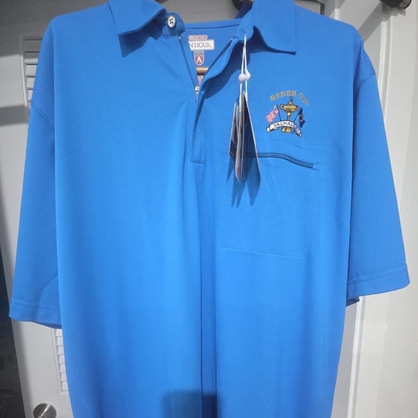 Antigua Ryder Cup Valhalla Golf Polo Shirt Blue XL