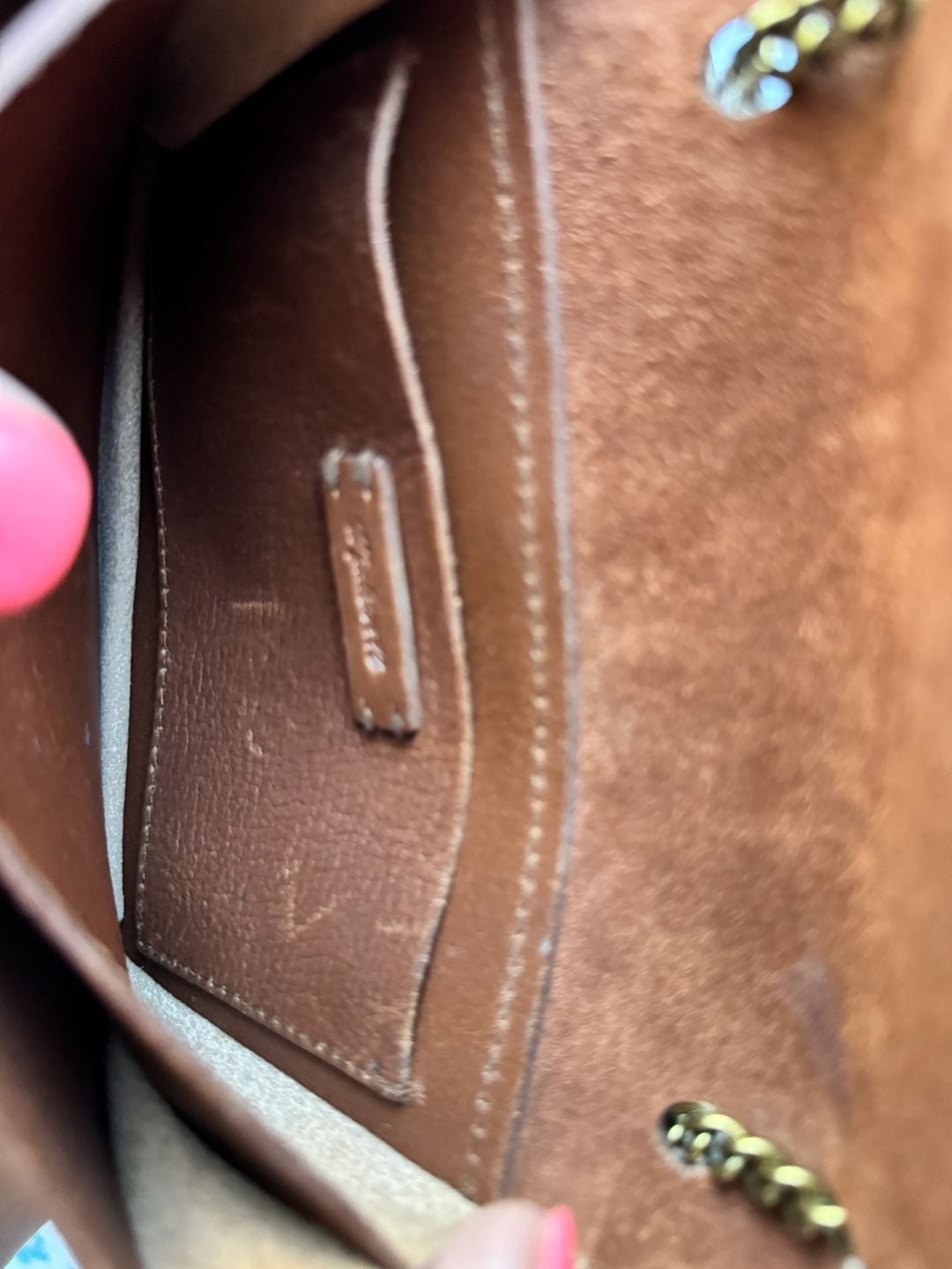 Madewell Brown Leather Chain Crossbody Bag 4