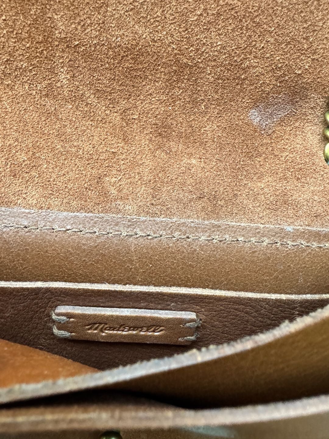Madewell Brown Leather Chain Crossbody Bag 6