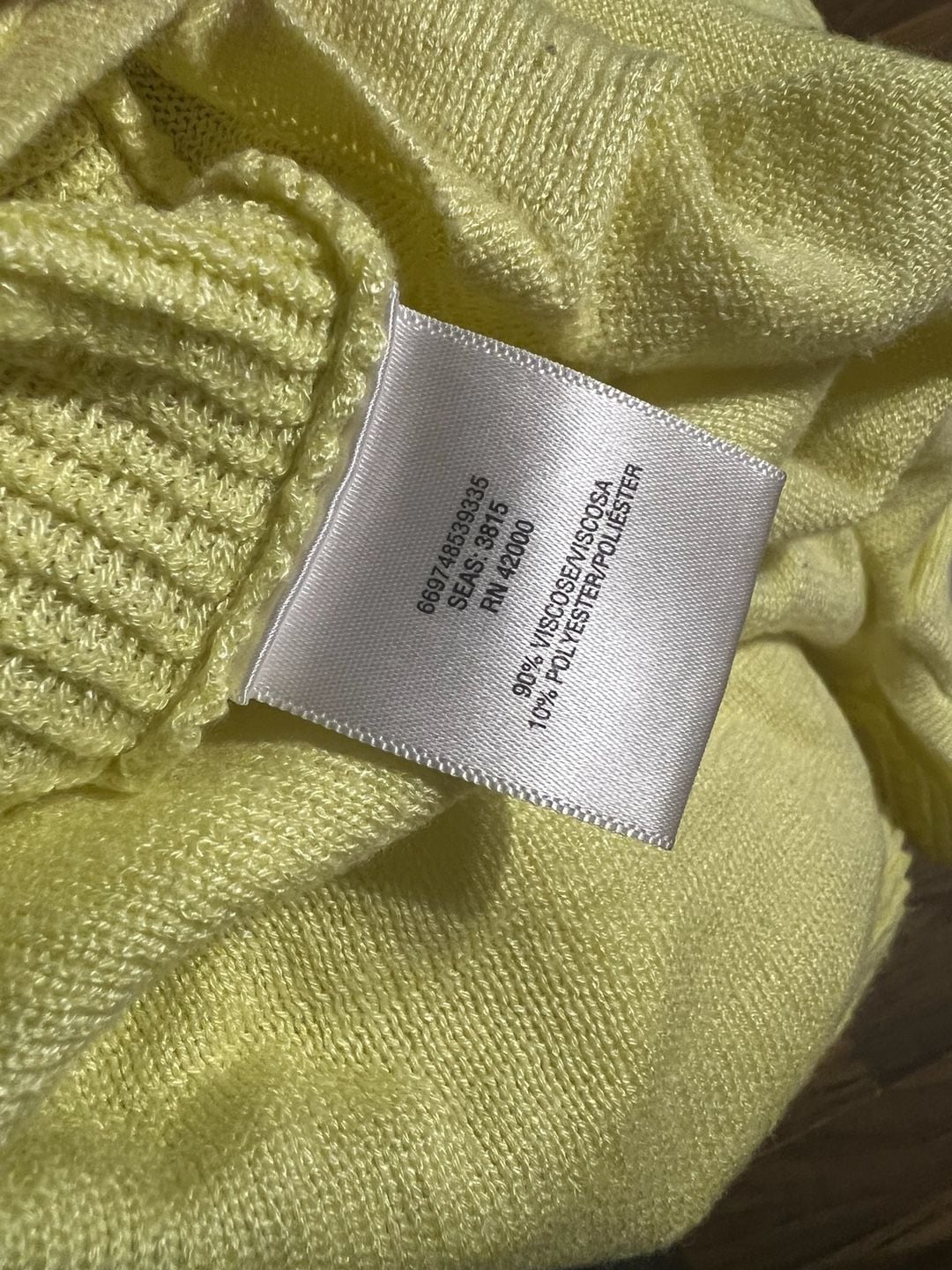 Jaclyn Smith Ribbed Knit Sweater Yellow Size L/G 5