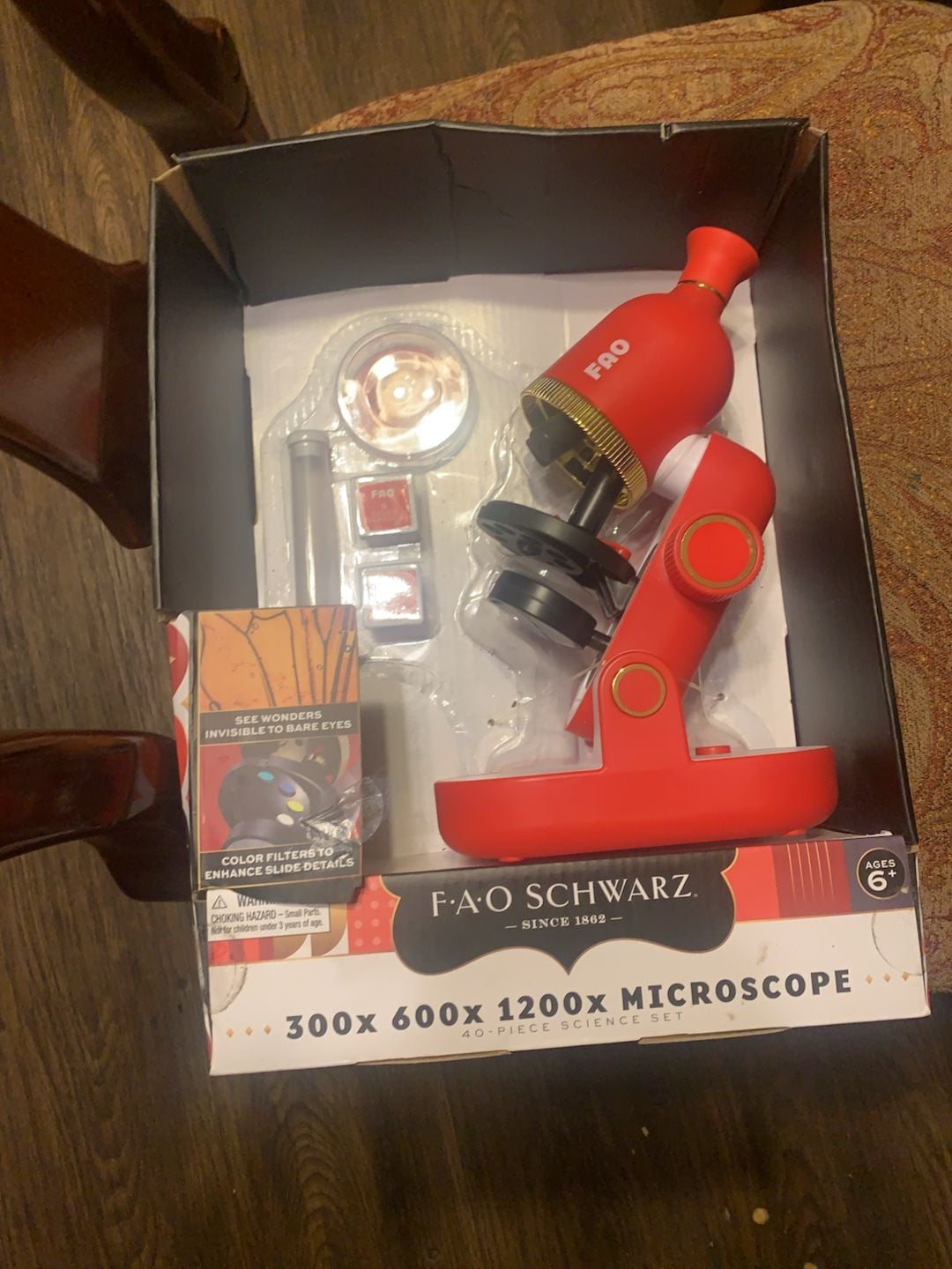 FAO Schwarz 300x 600x 1200x Microscope 40-Piece Science Set 1