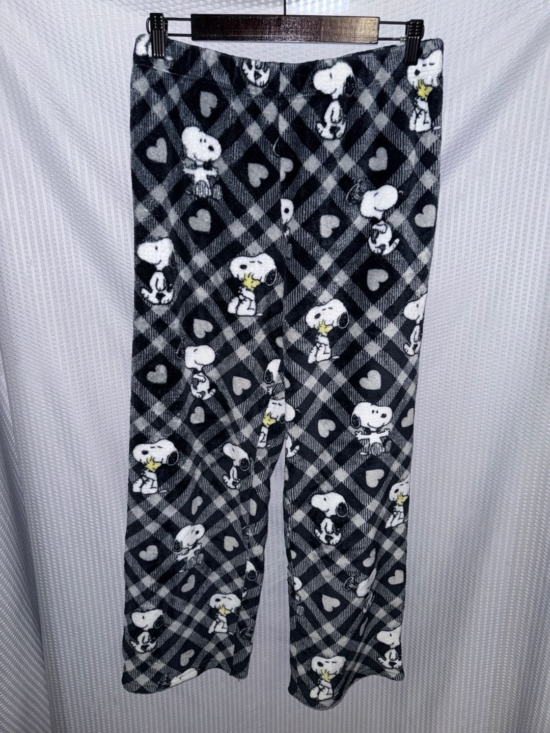 Munki Munki Peanuts Snoopy Fleece Pajama Set Size L 3