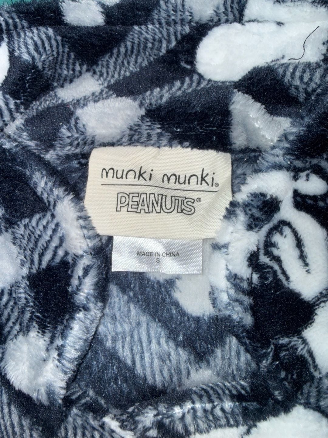 Munki Munki Peanuts Snoopy Plush Pajama Set Size S 4