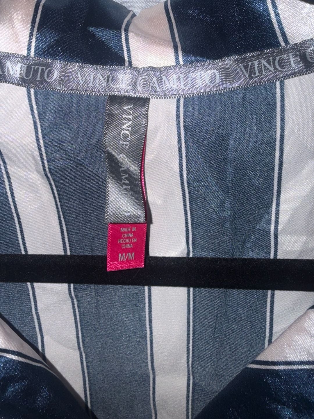 Vince Camuto Women's Striped Satin Pajama Set Size M 2