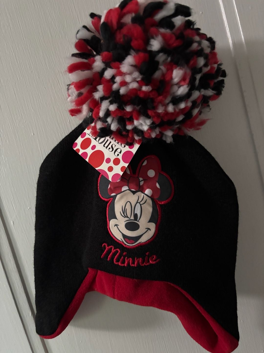 Disney Minnie Mouse Pom Pom Beanie Hat 1