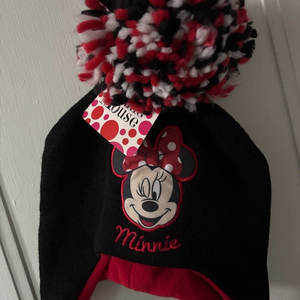 Disney Minnie Mouse Pom Pom Beanie Hat