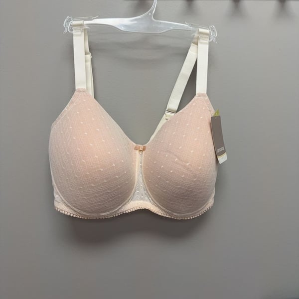 38 DD Amoena Mastectomy Bra Nude Swiss Dot Pattern
