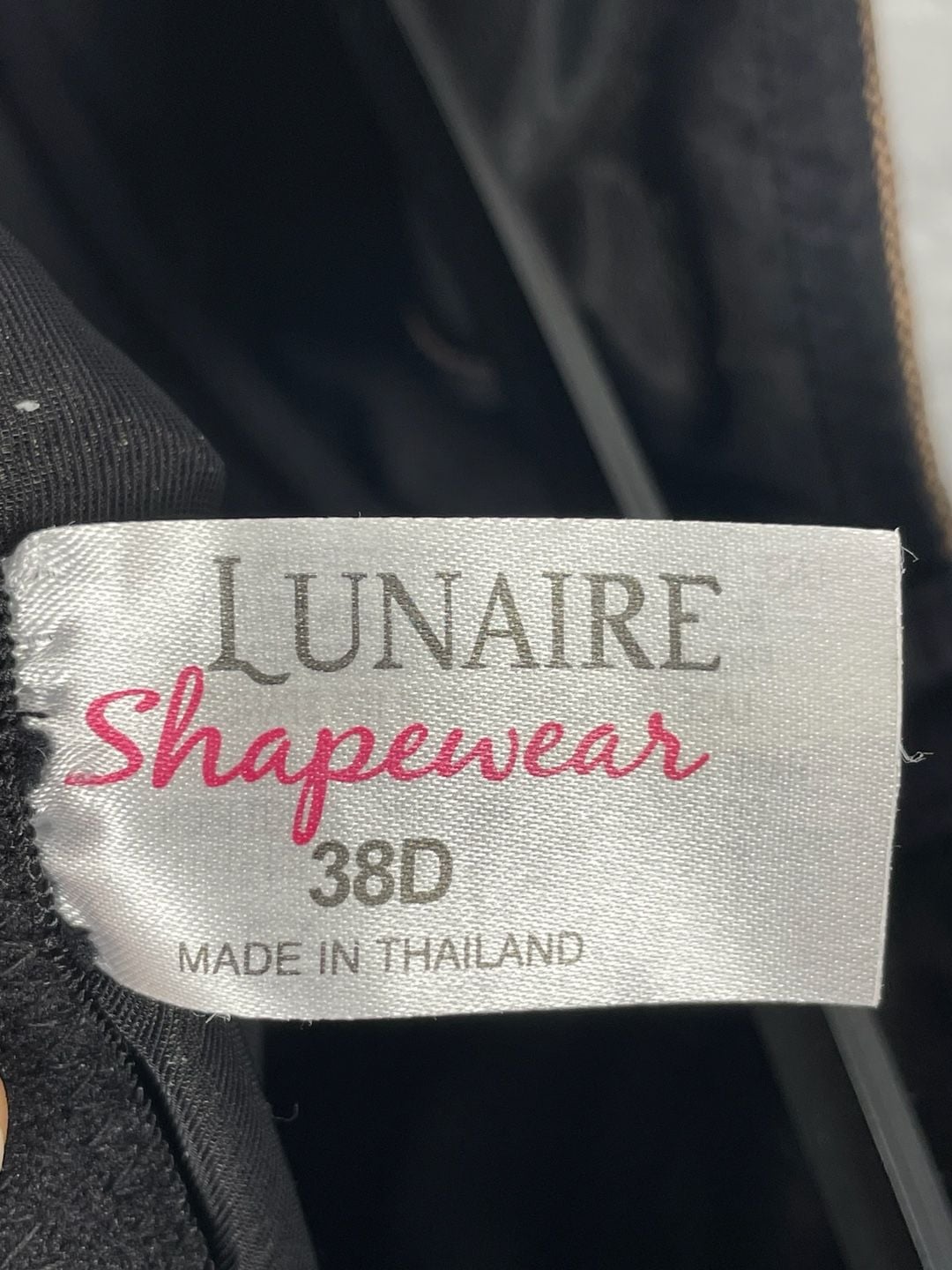 Lunaire Shapewear/Mini Dress Black and Tan Lace Bustier 38D 5