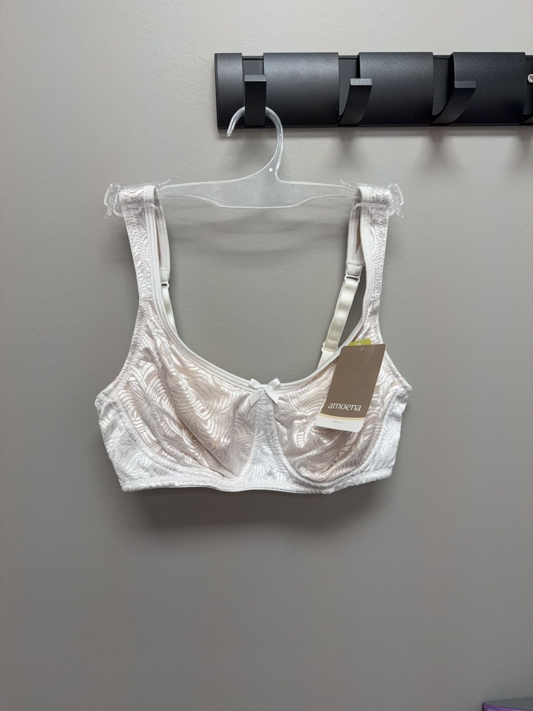 Amoena Lace Mastectomy Bra White size 34 C 1