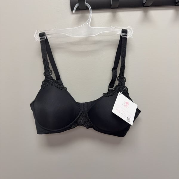 ABC Style 105 Lace Trim Bra Black US 34A