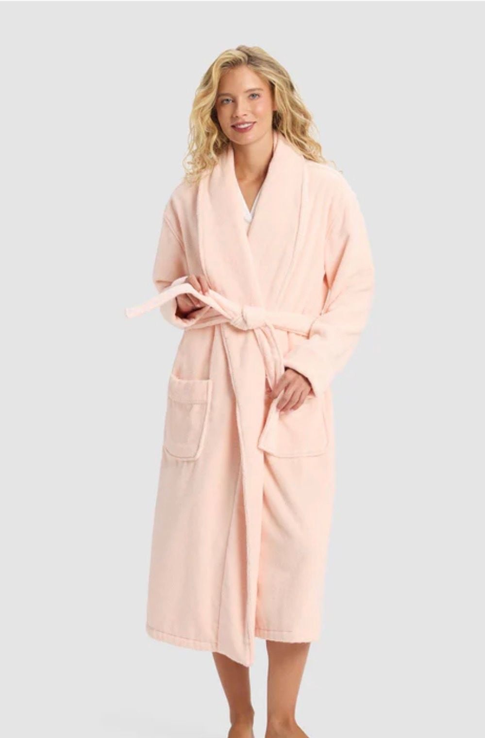 Cozy Earth Women's Plush Bathrobe Peach Size XS 1