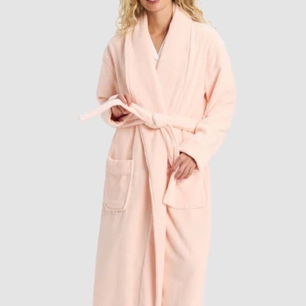 Cozy Earth Women's Plush Bathrobe Peach Size XS