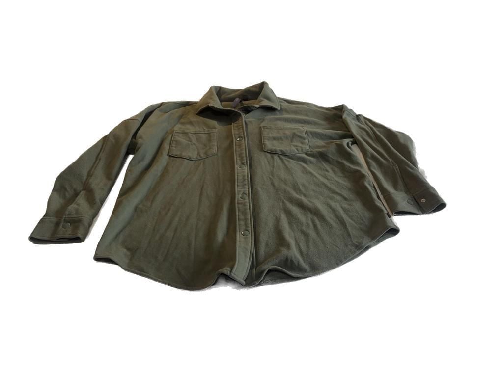 Mondetta Olive Green Fleece Button-Down Shirt Jacket XL 2