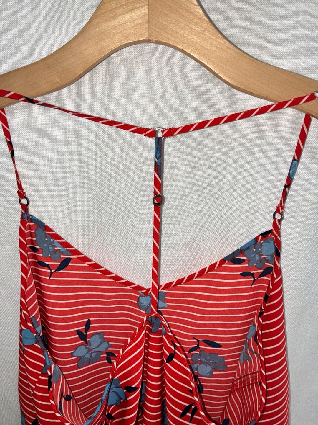 Abercrombie & Fitch Floral Striped Peplum Cami Top Size S 7