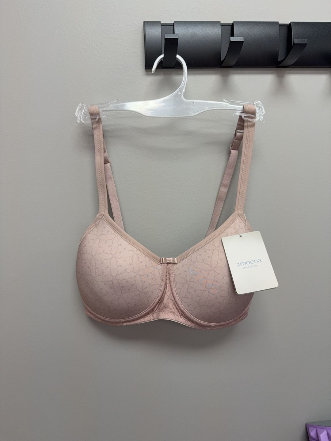 Amoena Mastectomy Bra Nude Floral Print size 32 C 1