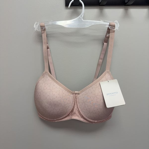 Amoena Mastectomy Bra Nude Floral Print size 32 C 