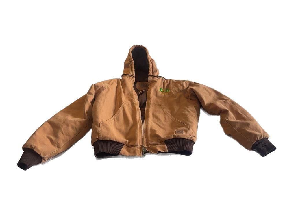 Berne HJ51BD Hooded Duck Jacket Brown Size Medium 2