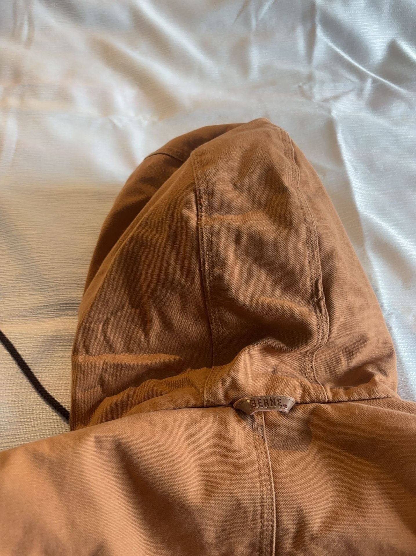 Berne HJ51BD Hooded Duck Jacket Brown Size Medium 11