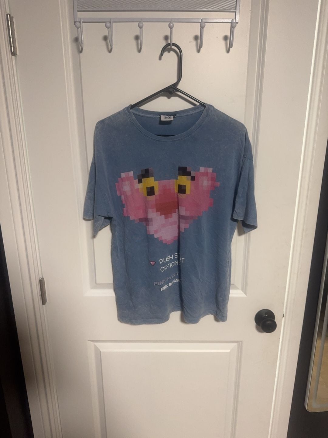 Zara Pink Panther Pixel Graphic T-Shirt Size S 2