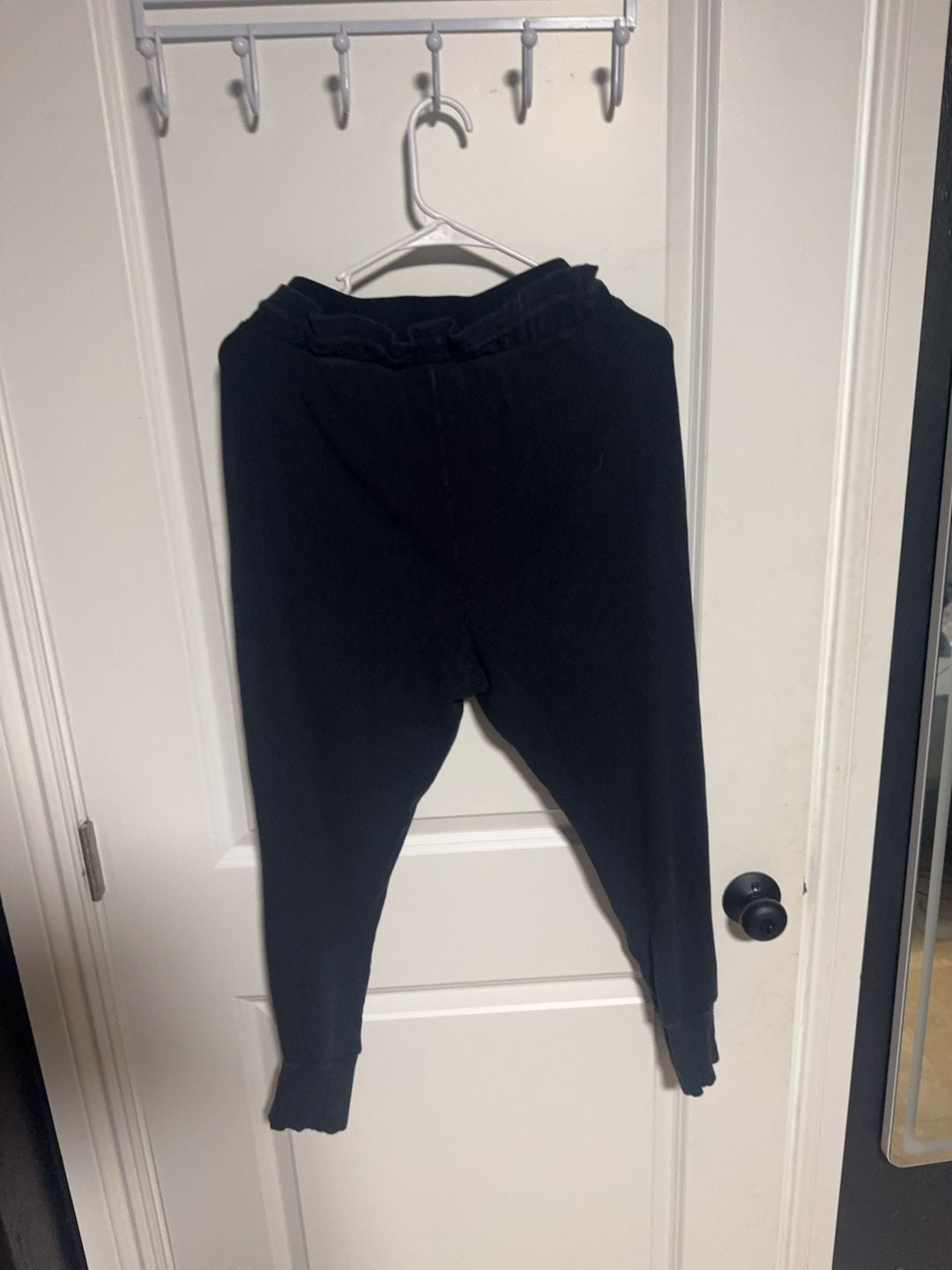 Gymshark Black Ribbed Joggers Size M 5