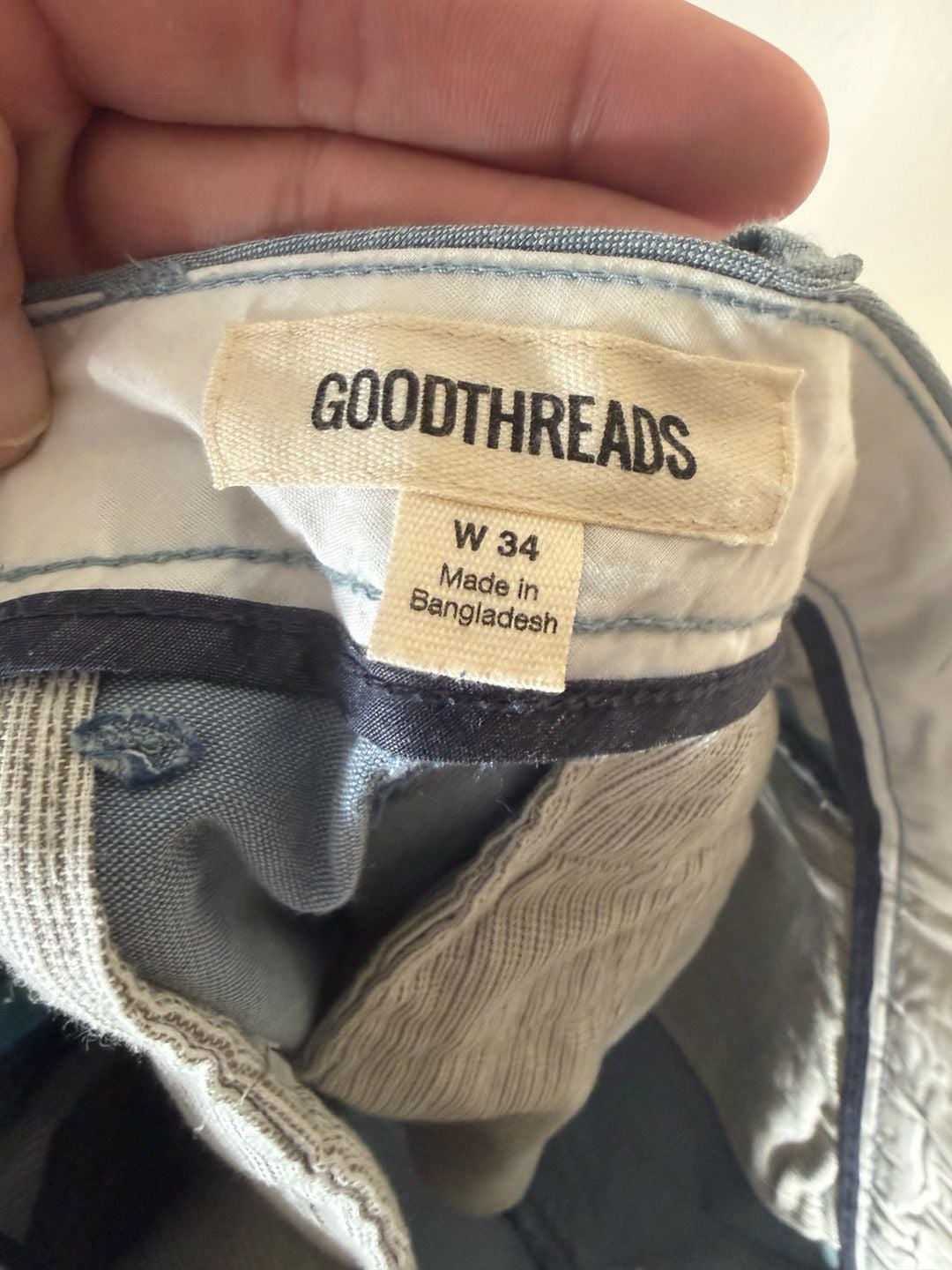 Goodthreads Men's Gray Flat Front Chino Shorts Size 34 3