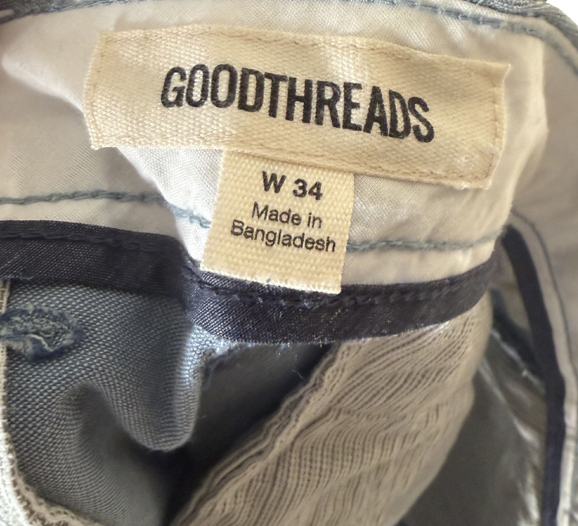 Goodthreads Men's Gray Flat Front Chino Shorts Size 34 4