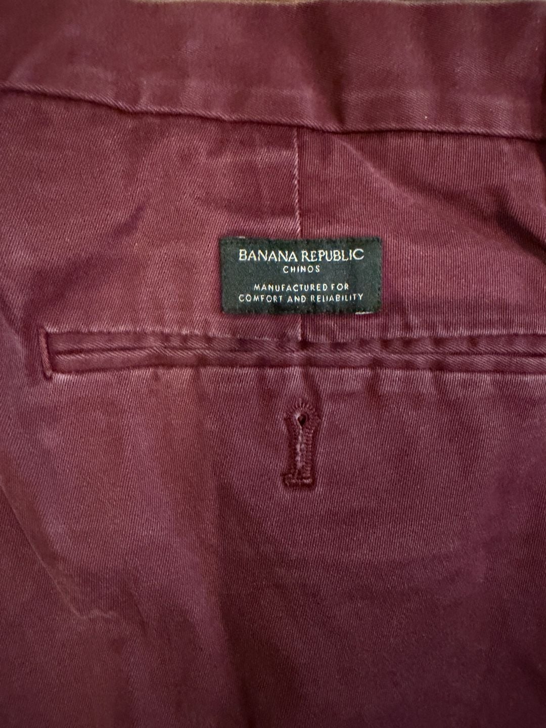 Banana Republic Tapered Fit Chinos Burgundy 32x30 4