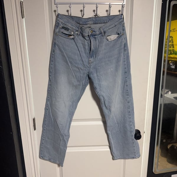 Buy Calvin Klein Blue Loose Fit 100% Cotton 90s Jeans from Next USA