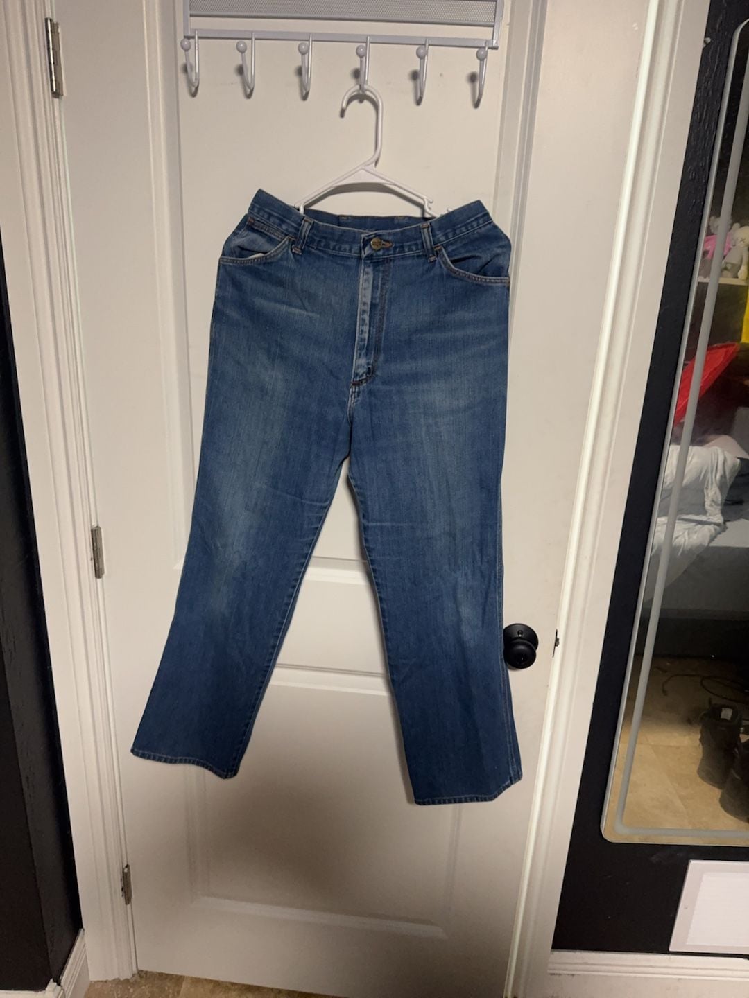 Vintage Lee Jeans High Waisted Size 12L W26 x L34 Blue Denim MADE IN USA 2