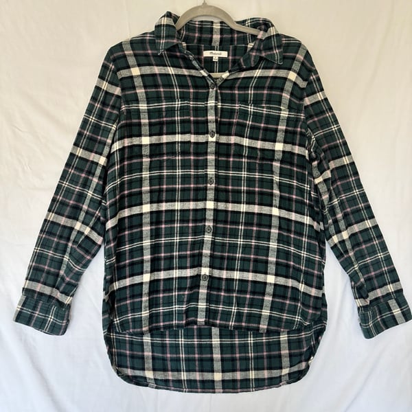 Madewell Plaid Flannel Shirt Size M