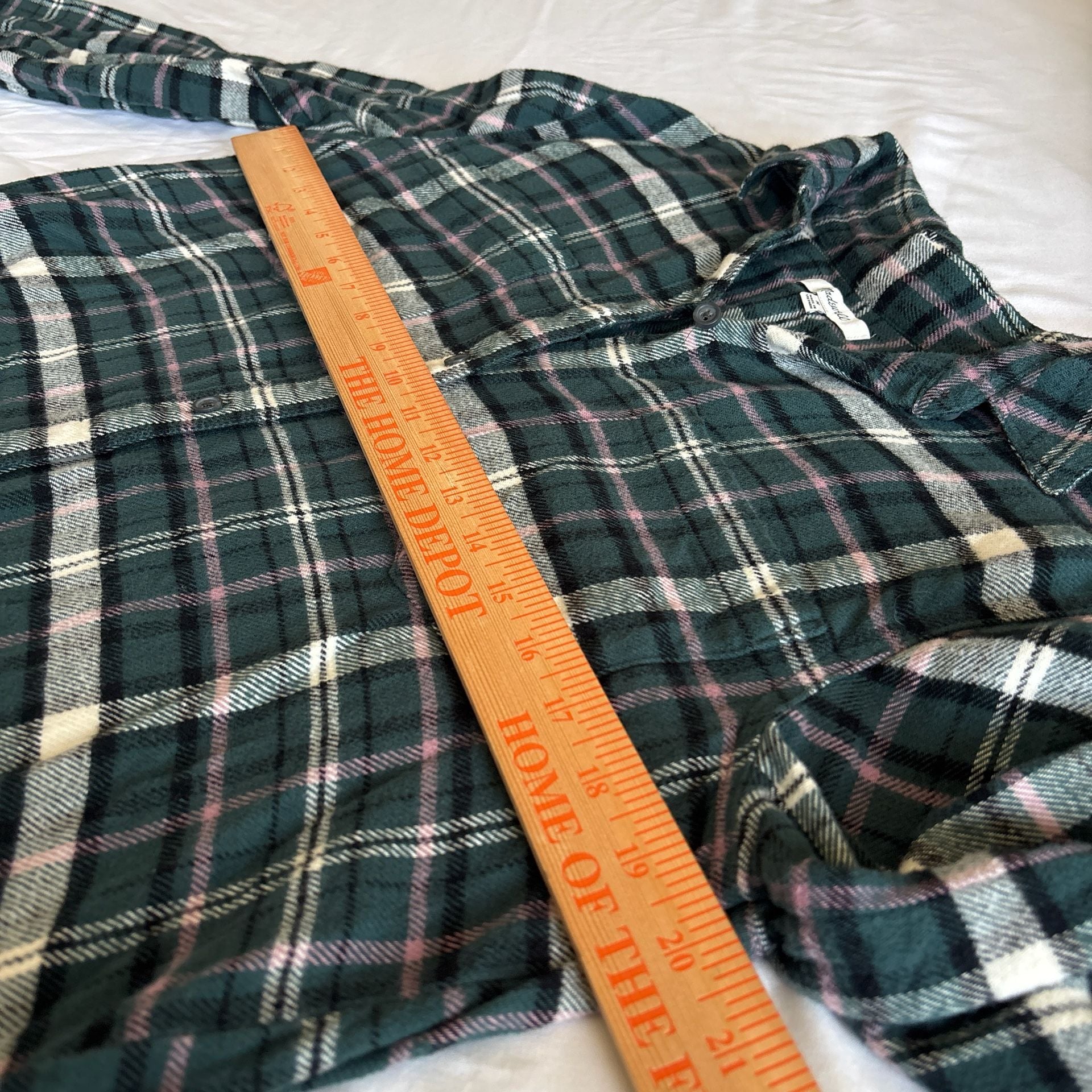 Madewell Plaid Flannel Shirt Size M 7