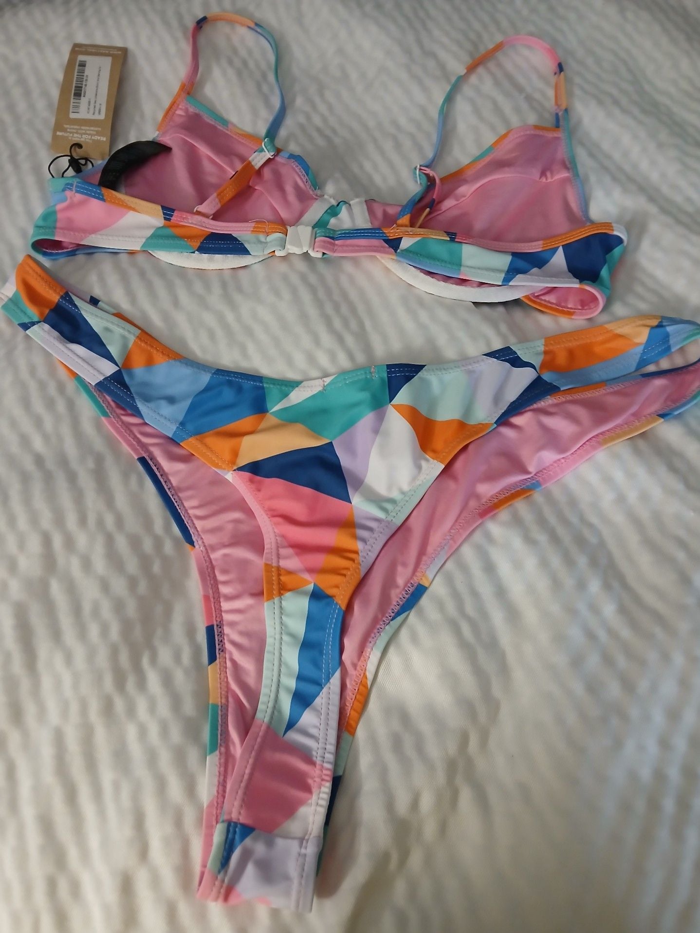Nasty Gal Geometric Print Bikini Set Size 12 2