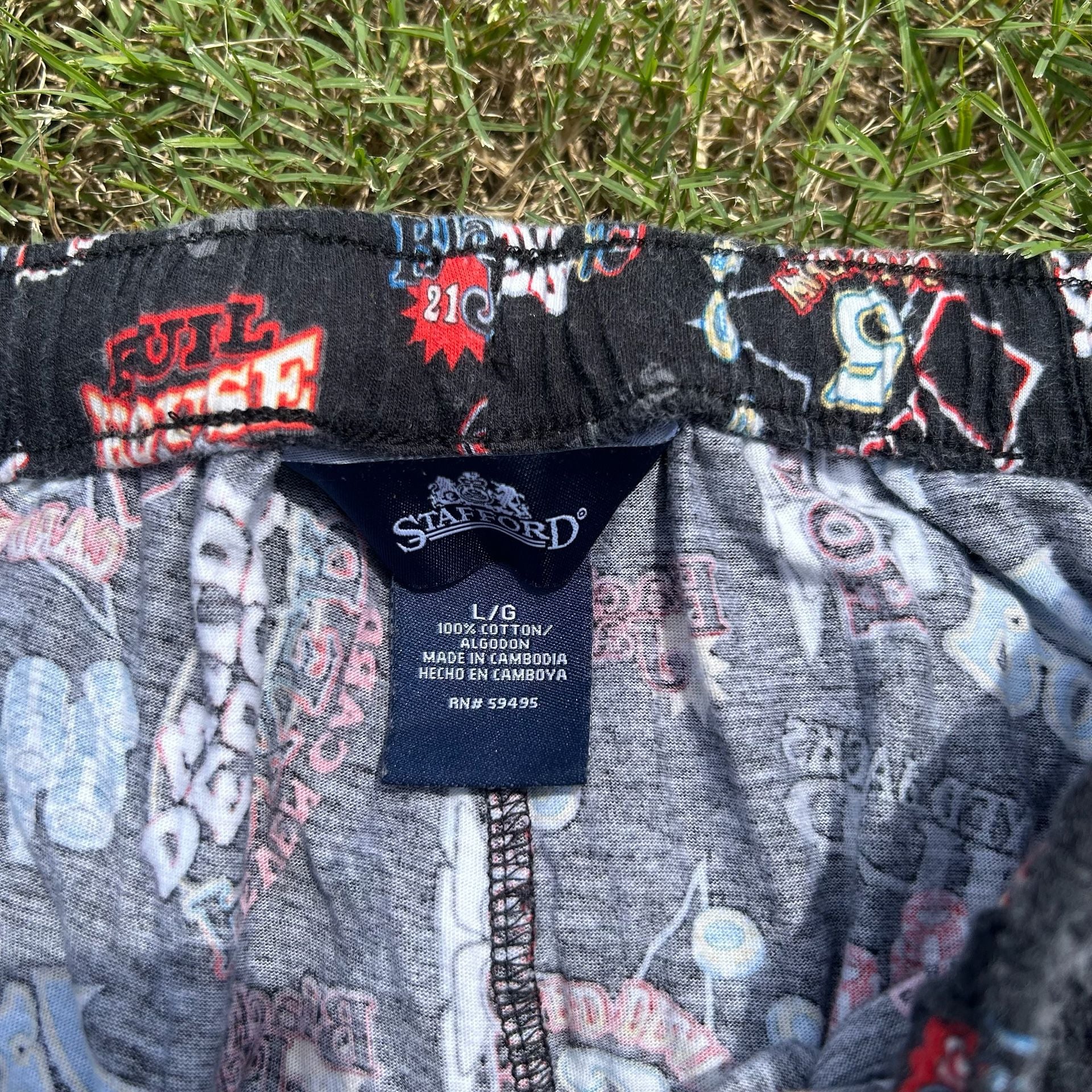 Stafford Men's Size Large Poker Print Cotton Pajama Lounge Pants 3