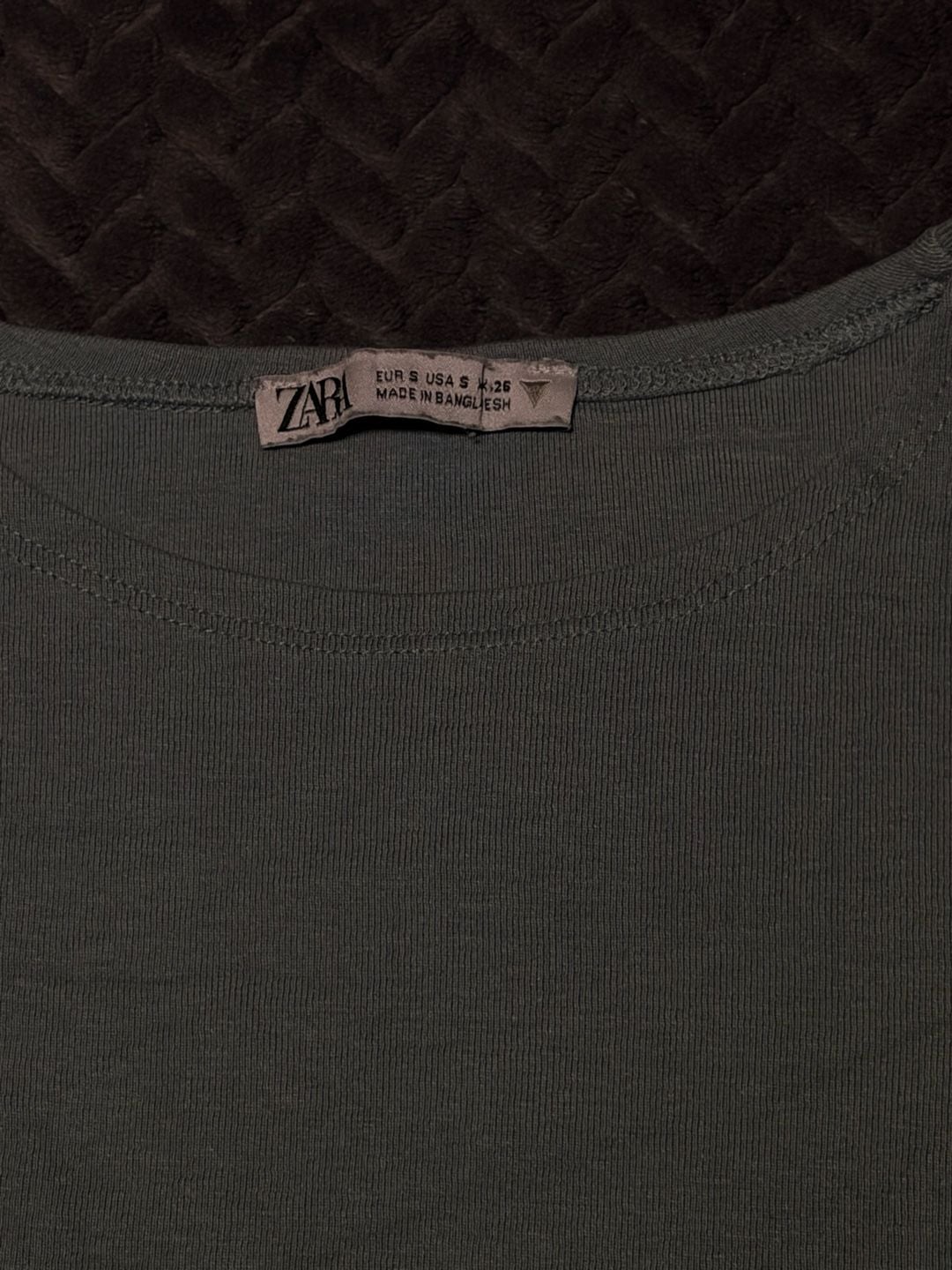 Zara Ribbed Cap Sleeve Crop Top Size S 3