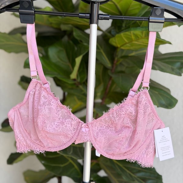 Auden Lace Unlined Comfort Wire Demi Coverage Bra 38B