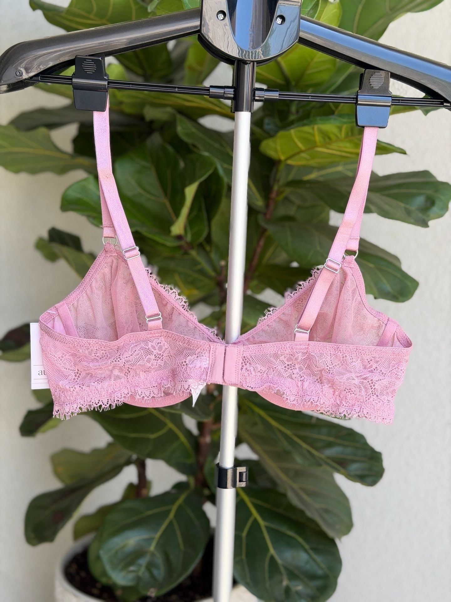 Auden Lace Unlined Comfort Wire Demi Coverage Bra 38B 2