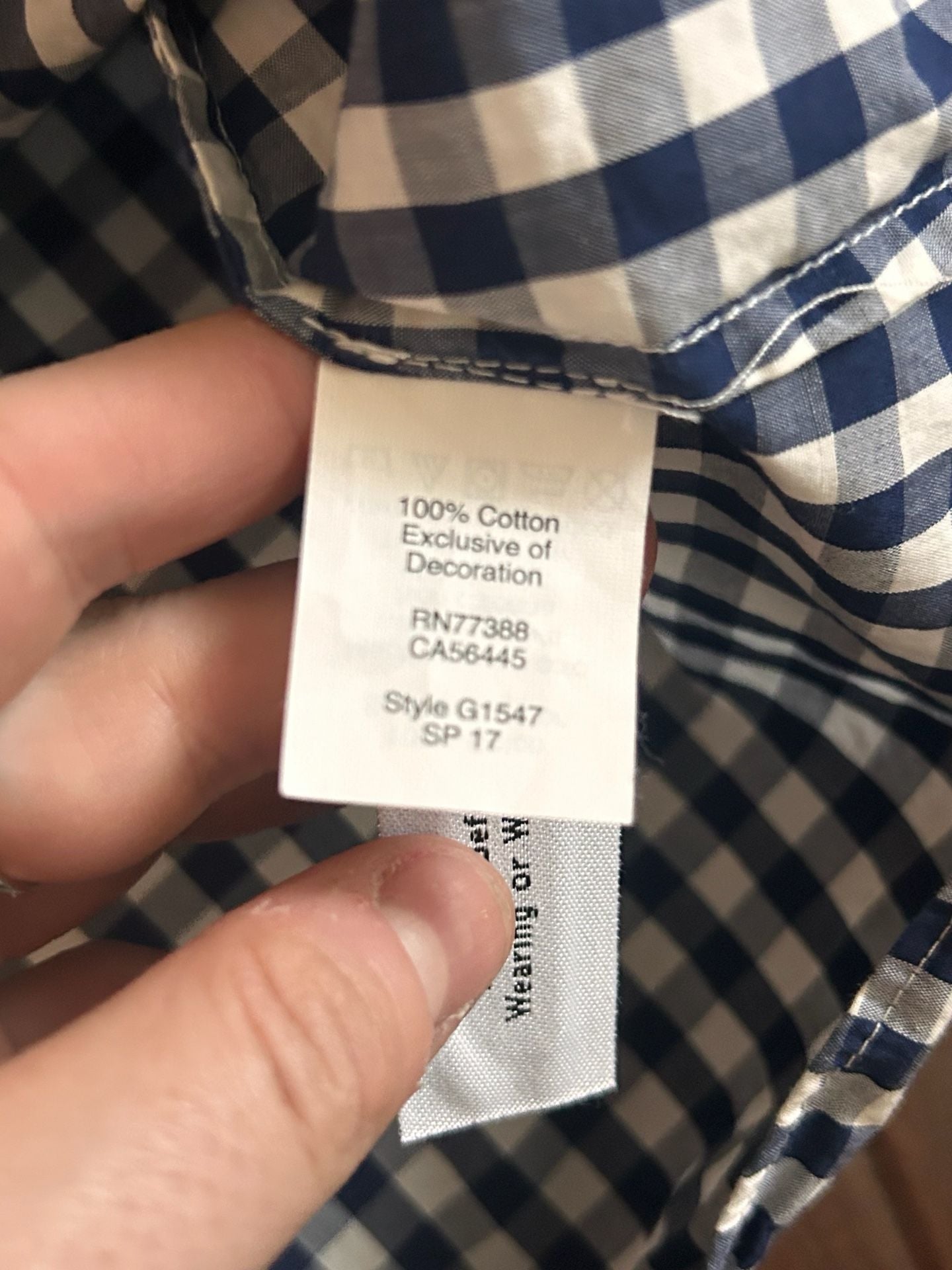 Madewell Women's Size S Blue and White Gingham Off-the-Shoulder Smocked Top 6