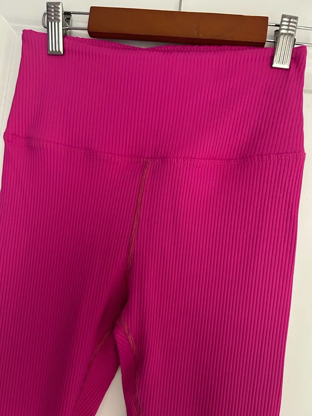 Carbon38 Ribbed High-Rise Leggings Pink Size S 2