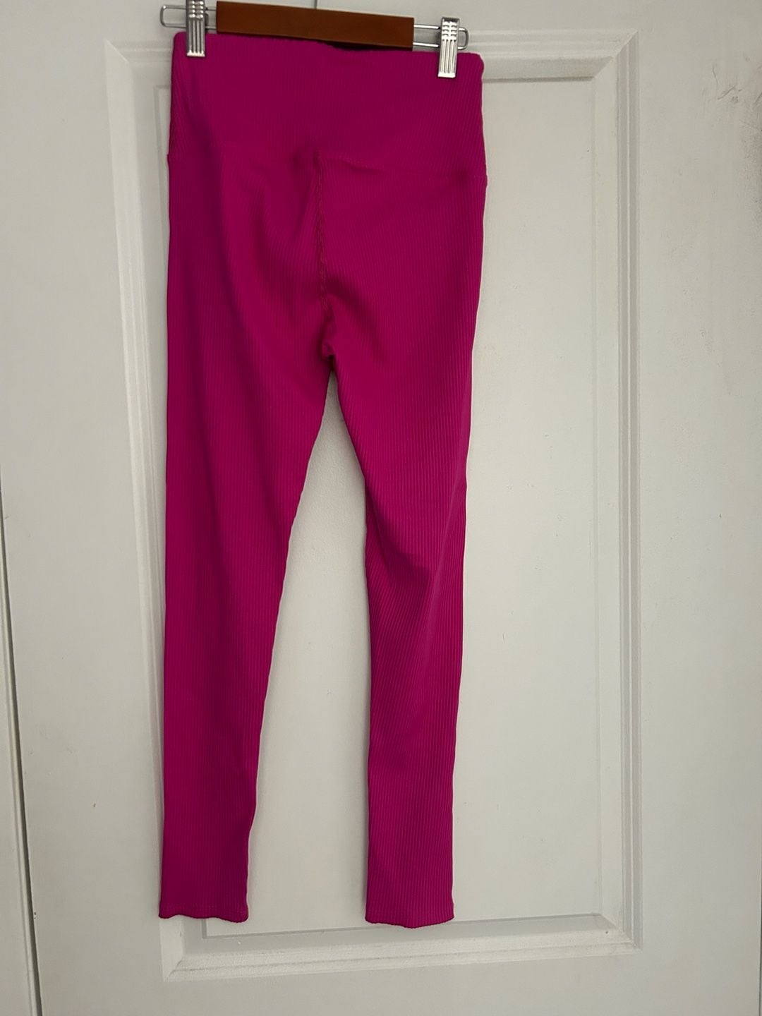 Carbon38 Ribbed High-Rise Leggings Pink Size S 3