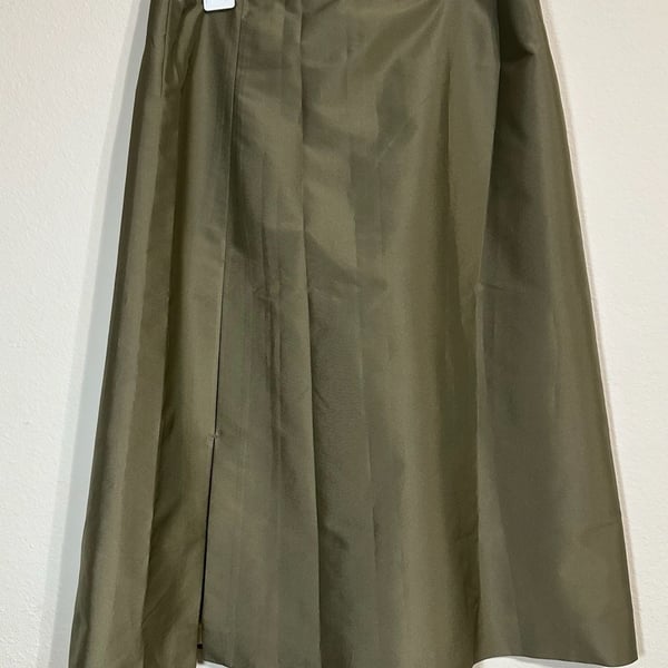 Jil Sander Olive Green Midi Skirt