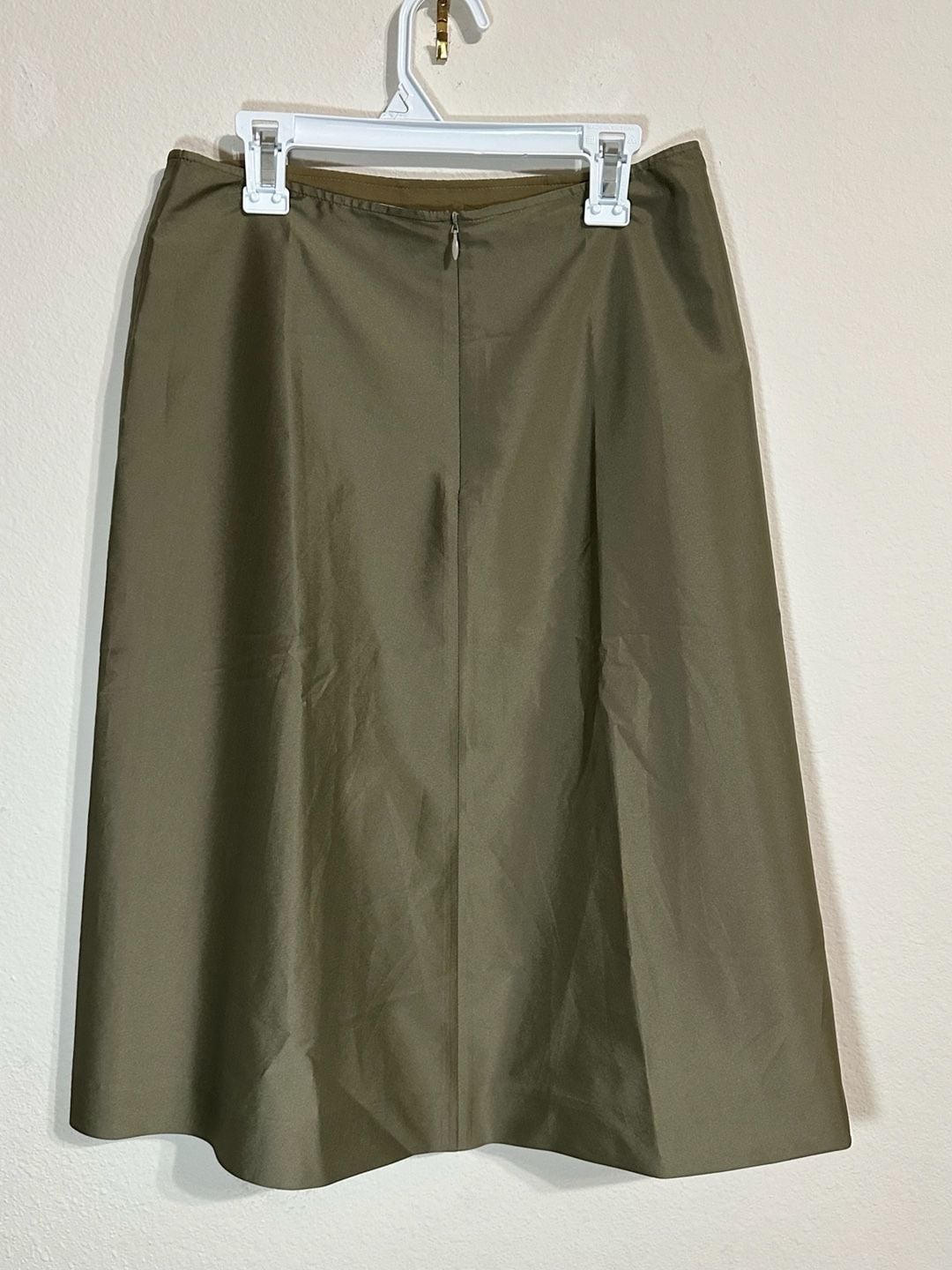 Jil Sander Olive Green Midi Skirt 3