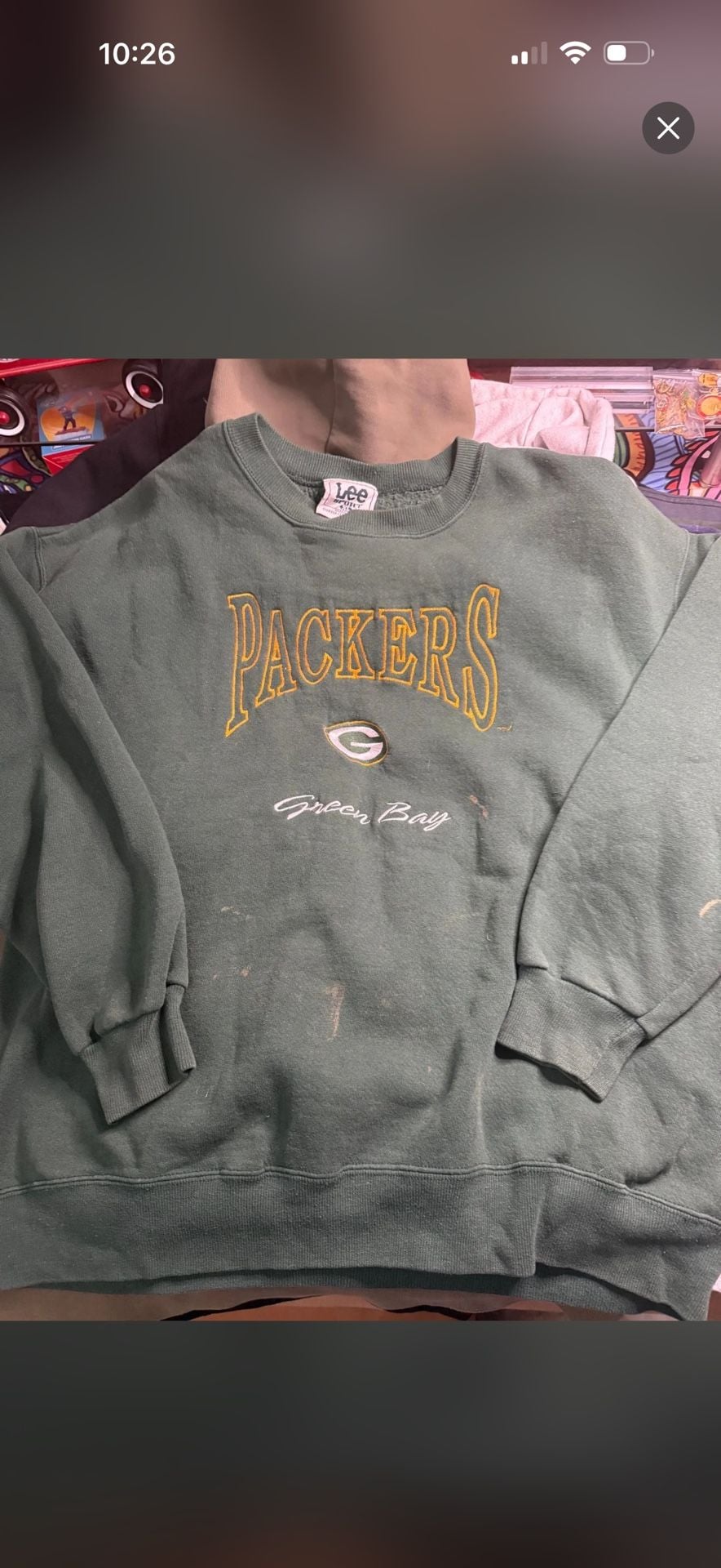 Vintage Lee Sport Green Bay Packers Embroidered Crewneck Sweatshirt 2
