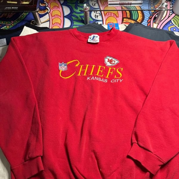 Vintage 90s Logo Athletic Kansas City Chiefs NFL Crewneck Sweatshirt XL