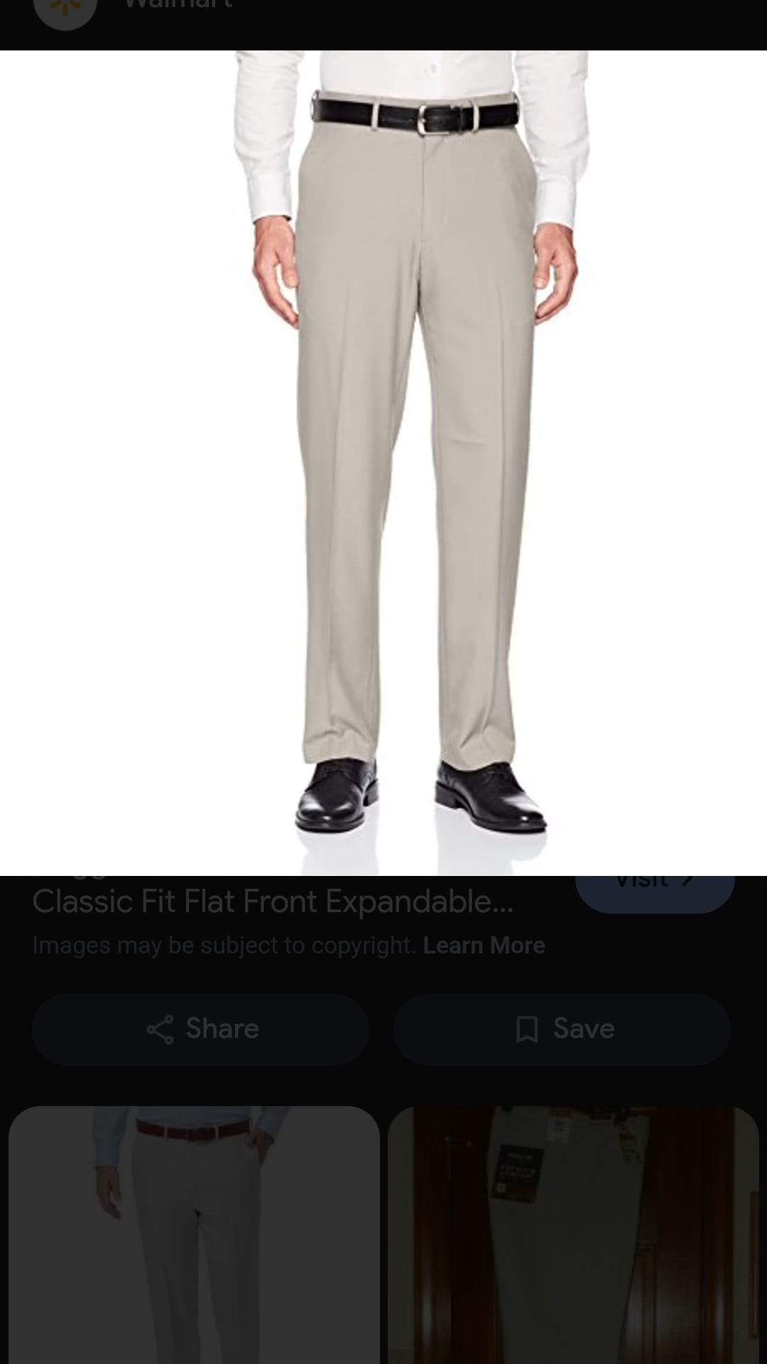 Haggar Premium No Iron Khaki Classic Fit Flat Front Pants 32x30 4