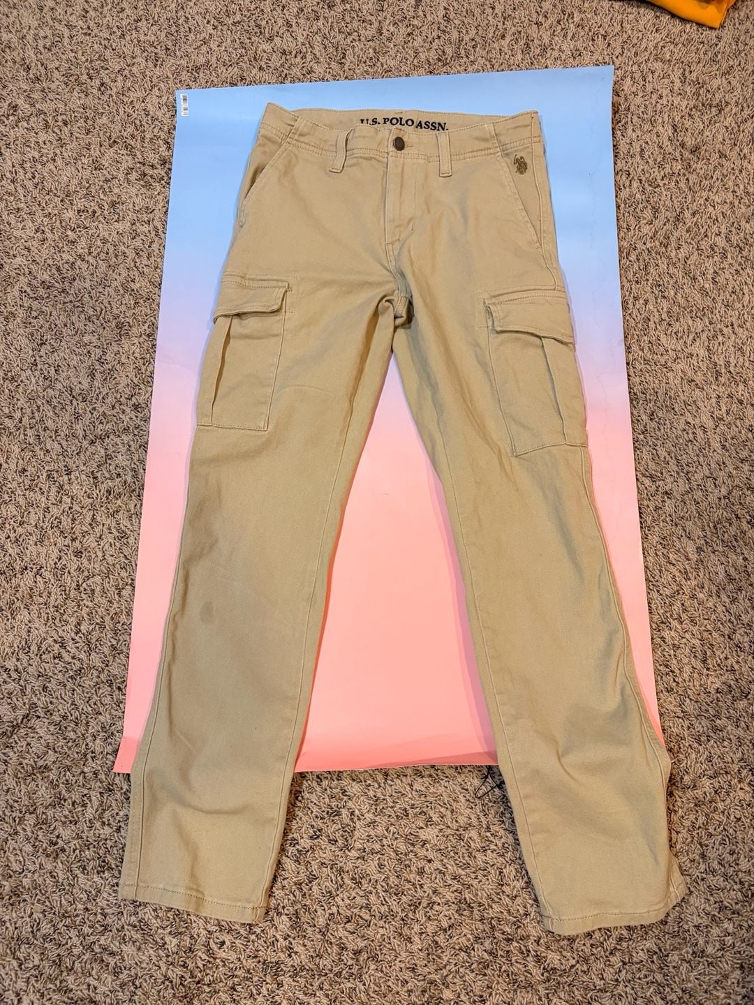 U.S. Polo Assn. Activate Stretch Cargo Pants Khaki 28x30 2