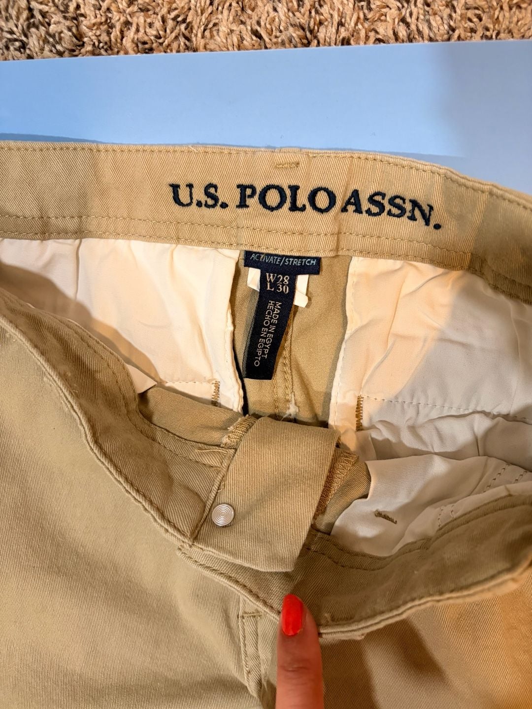 U.S. Polo Assn. Activate Stretch Cargo Pants Khaki 28x30 5