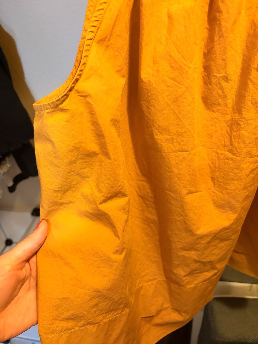 Who What Wear Mustard Yellow Tie-Shoulder Tank Top Size M 4