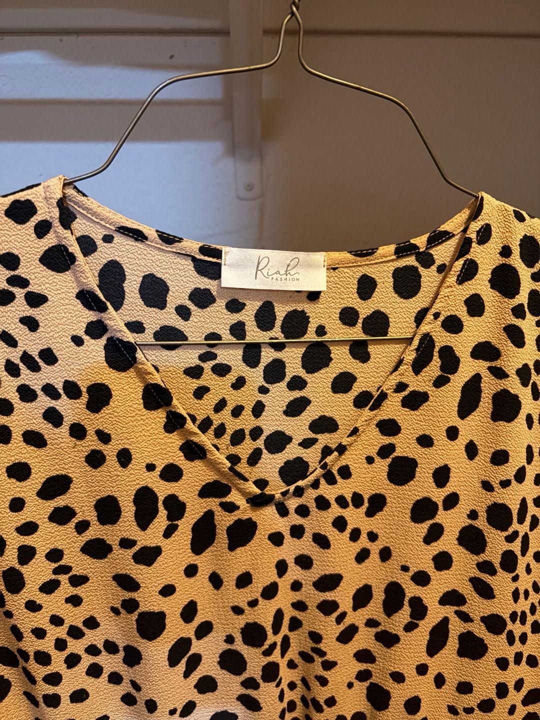 Riah Fashion Animal Print Tiered Ruffle Sleeve Dress 3