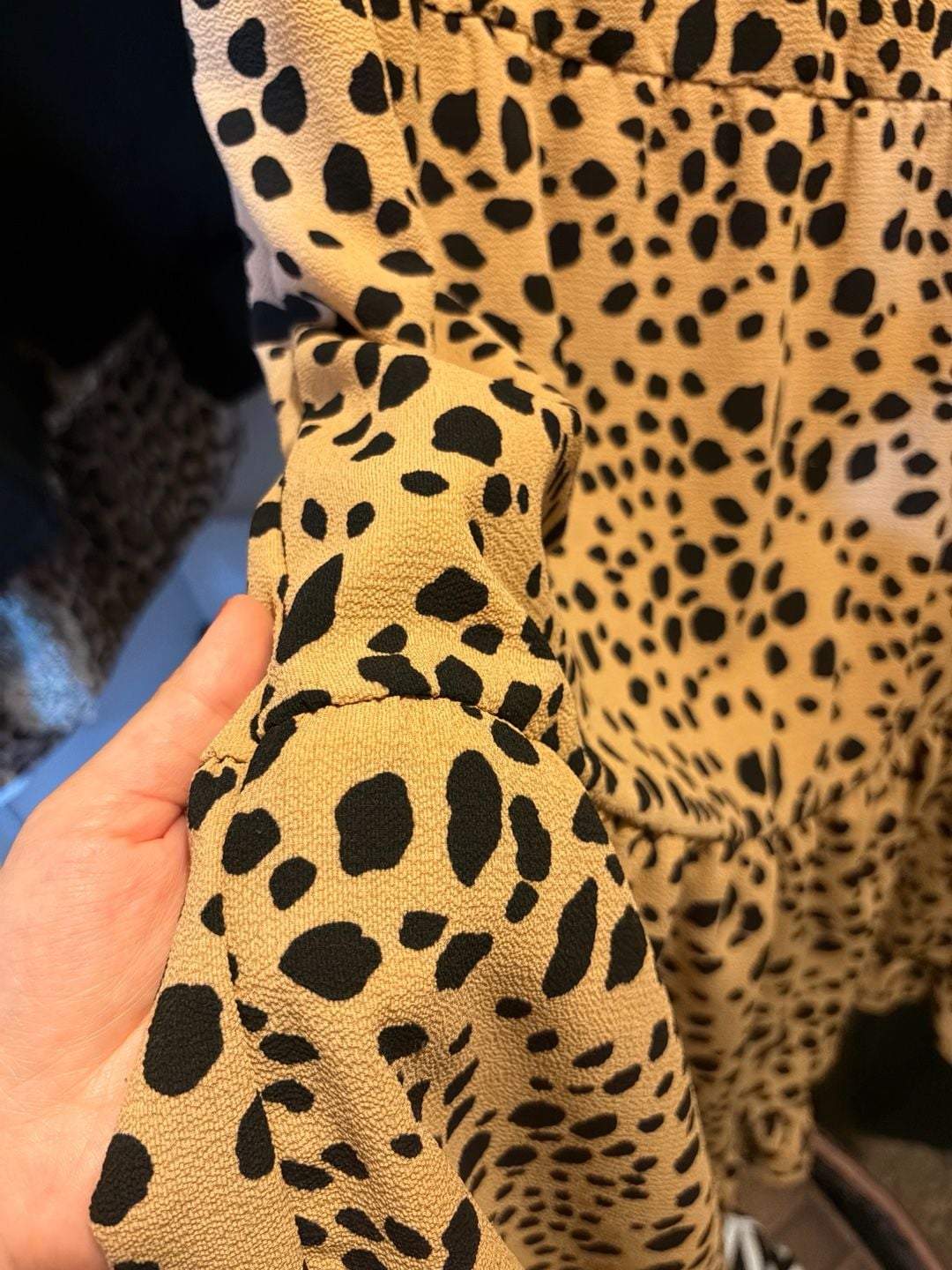 Riah Fashion Animal Print Tiered Ruffle Sleeve Dress 5