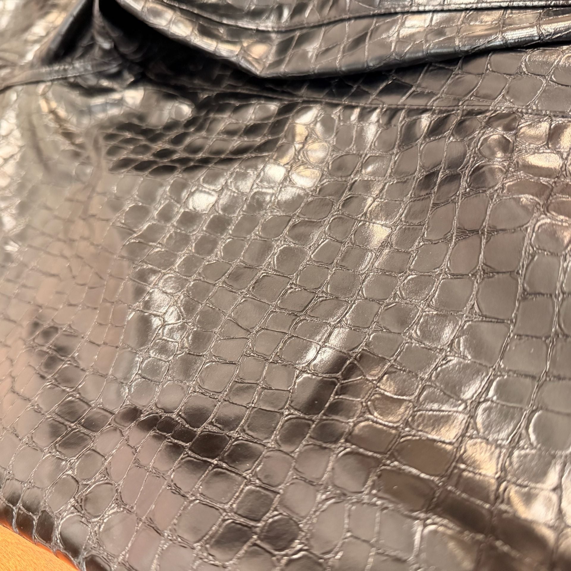 Good American Faux Leather Croc Embossed Pants Size 2/26 4